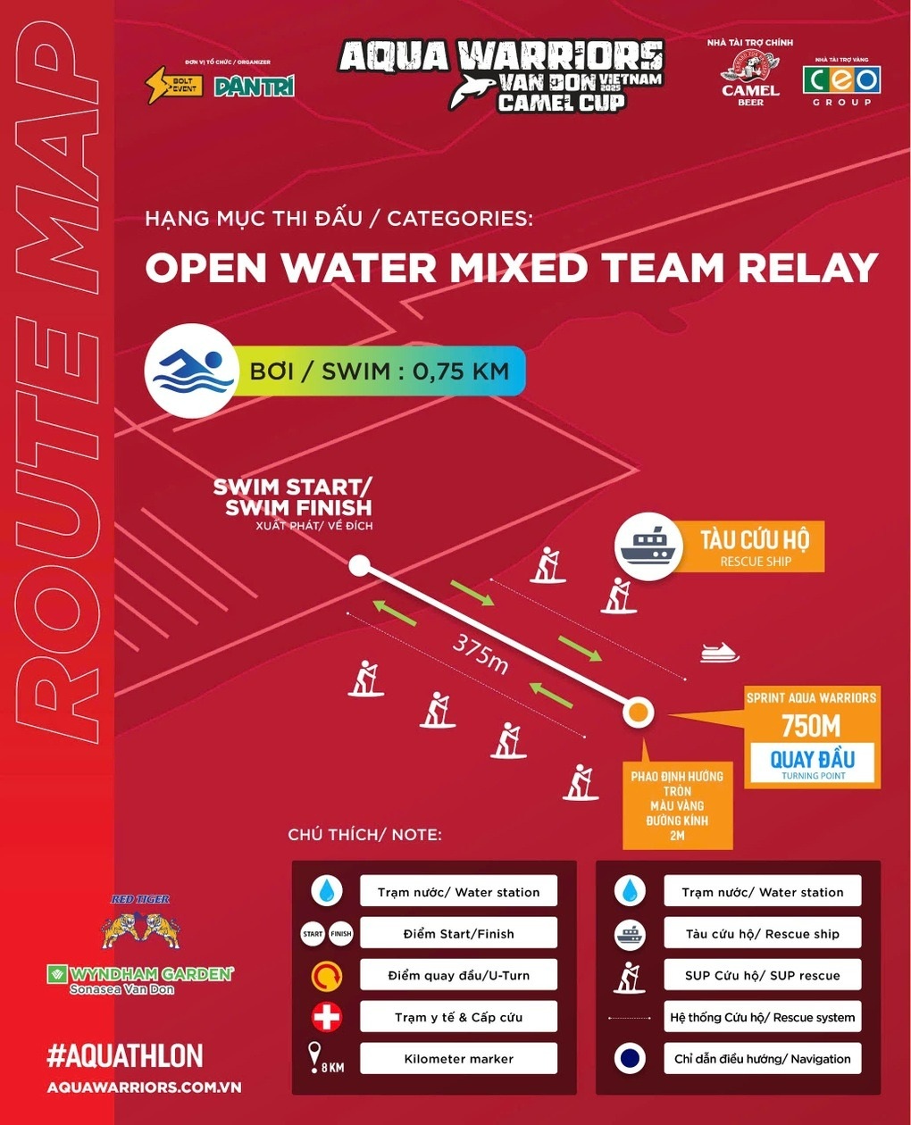 Aqua Warriors Van Don 2025 - Camel Cup - 5 startů dnes Hôm nay khởi tranh giải Aqua Warriors Vân Đồn 2025 - Camel Cup - 5