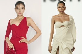 Minh Triệu - Kỳ Duyên "chạm mặt" gây chú ý ở show thời trang