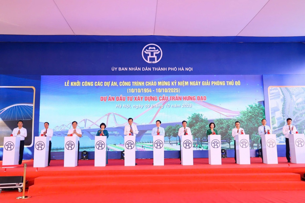 Hà Nội khởi công cầu Trần Hưng Đạo bắc qua sông Hồng - 1 Hà Nội khởi công cầu Trần Hưng Đạo bắc qua sông Hồng - 1