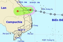 Áp thấp nhiệt đới đã vào vùng biển các tỉnh Đà Nẵng đến Quảng Ngãi