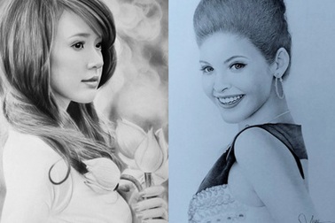 Nhan sắc hot girl Việt dưới nét vẽ của họa sỹ 9X