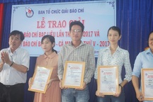 Phóng viên Dân trí đoạt giải Nhì giải Báo chí tỉnh Bạc Liêu năm 2017!