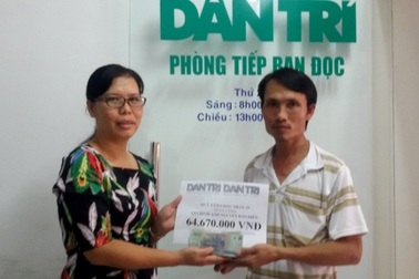 Hơn 64 triệu đồng đến với cháu bé bị viêm não