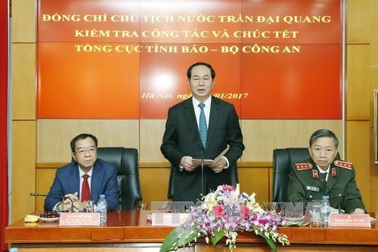 Chủ tịch nước kiểm tra công tác và chúc Tết Cục An ninh mạng