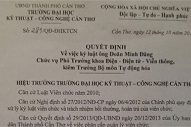 "Nói xấu" trường trên Facebook, cựu quán quân Olympia bị kỷ luật?