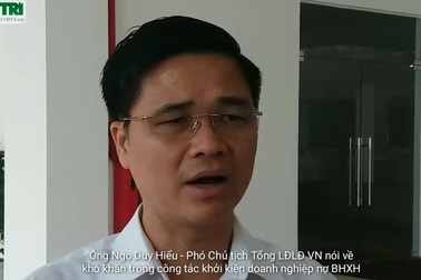 Ông Ngọ Duy Hiểu - Phó Chủ tịch Tổng LĐLĐ VN nói về tình hình khỏi kiện doanh nghiệp nợ BHXH