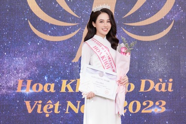 Đỗ Hà Trang đăng quang Hoa khôi Áo dài Việt Nam 2023