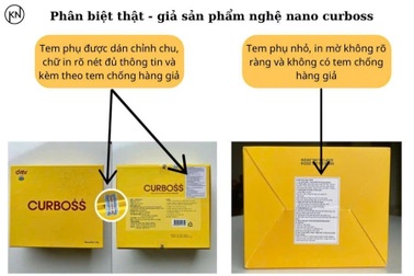 Cảnh giác với tinh chất nghệ nano Curboss giả mạo
