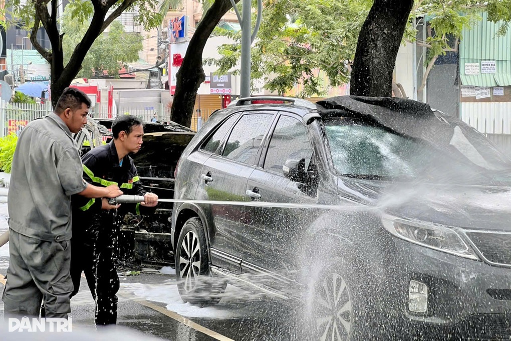 Ô tô cháy trơ khung ở khu nhà giàu Thảo Điền tại TPHCM - 3 Ô tô cháy trơ khung ở khu nhà giàu Thảo Điền tại TPHCM - 3