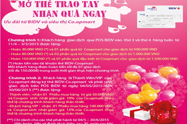 Mở thẻ trao tay nhận quà ngay từ BIDV