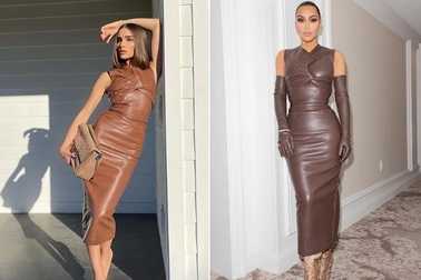 Hoa hậu hoàn vũ "đụng hàng" váy ôm sát với Kim Kardashian