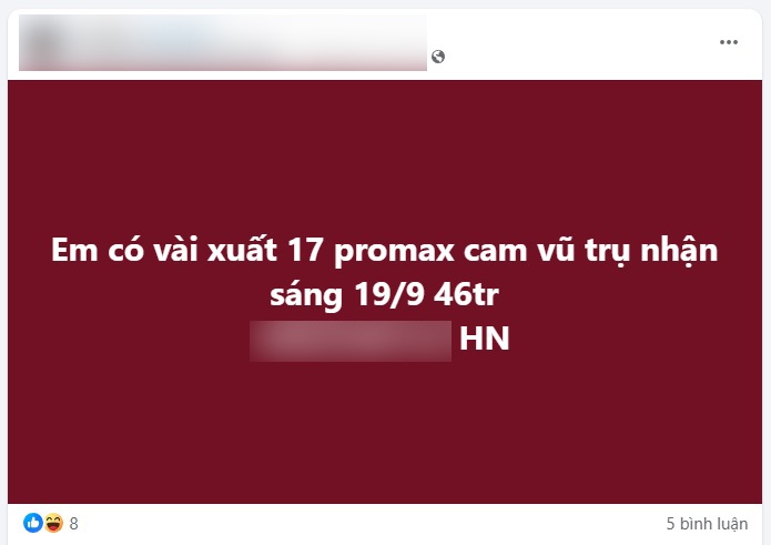 Bán suất mua sớm iPhone 17 Pro Max giá cao hơn chục triệu đồng - 1
