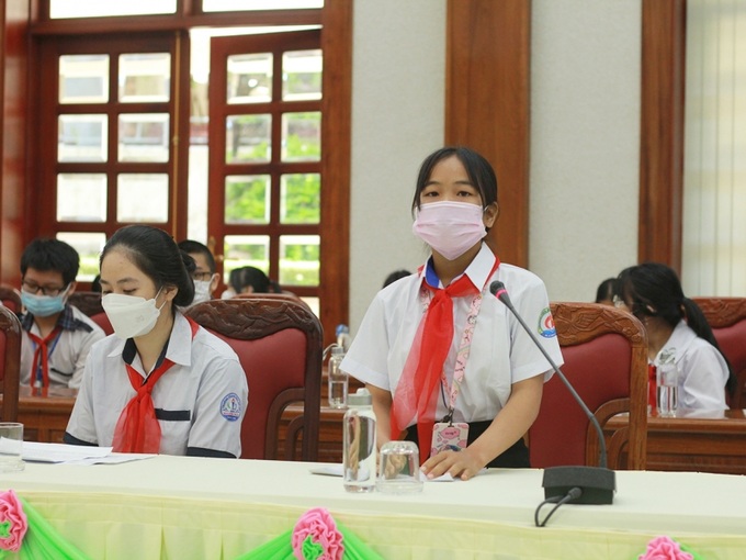 Các em tự tin nêu lên những vấn đề các em đang quan tâm.