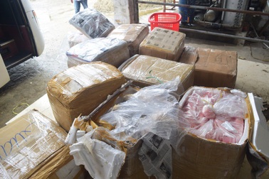 Phát hiện hơn 2,5 tấn nội tạng động vật không nguồn gốc