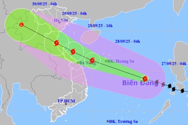 "Lịch trình" di chuyển của bão Bualoi