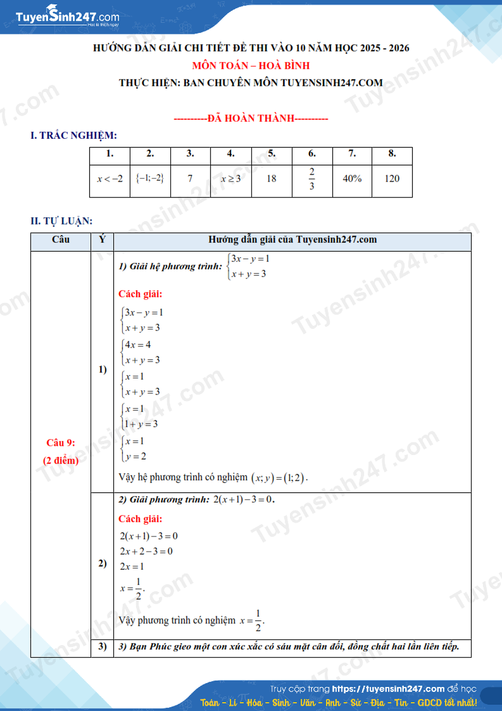 Đề thi, đáp án môn toán, ngữ văn thi lớp 10 năm 2025 tỉnh Hoà Bình - 6 Đề thi, đáp án môn toán, ngữ văn thi lớp 10 năm 2025 tỉnh Hoà Bình - 6