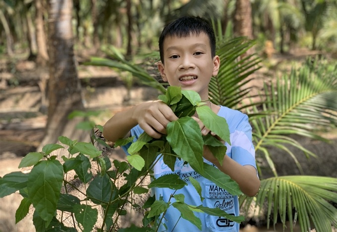Em Đào Khương Duy, học sinh lớp 7/1 Trường THCS Huỳnh Tấn Phát, huyện Bình Đại, tỉnh Bến Tre.