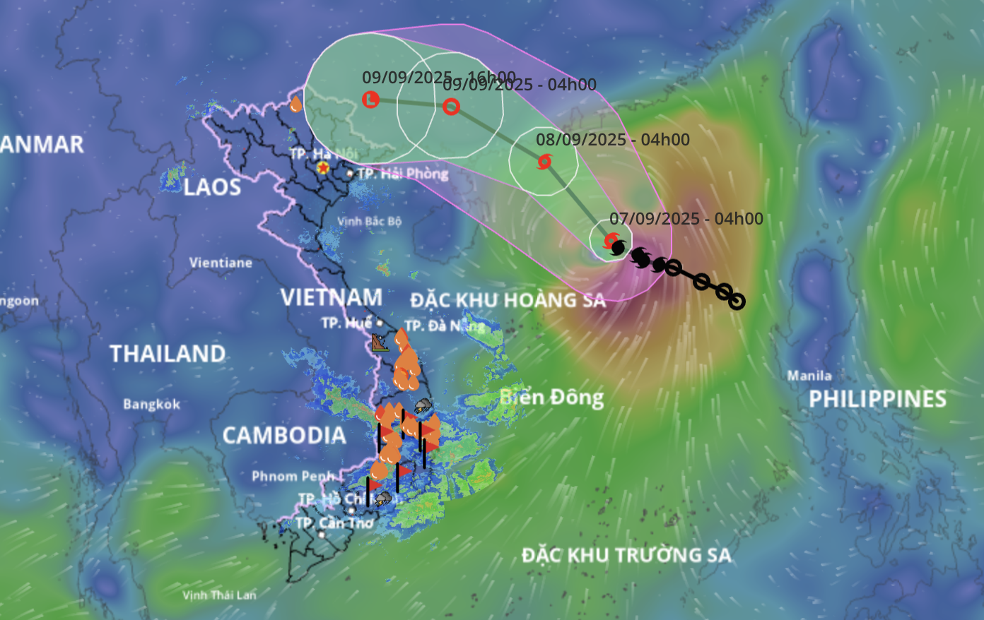 Bão Tapah có thể mạnh lên cấp 10, Bắc Bộ sắp mưa lớn diện rộng - 1
