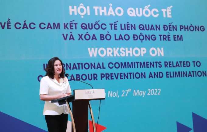 Thứ trưởng Bộ LĐ-TB&XH Nguyễn Thị Hà cho biết, Việt Nam thực hiện 5 nhóm giải pháp để phòng ngừa và xóa bỏ lao động trẻ em.