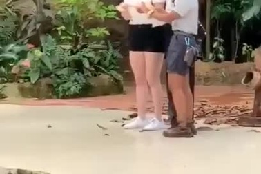 Du khách gào khóc, chạy mất dép khi thấy trăn khổng lồ