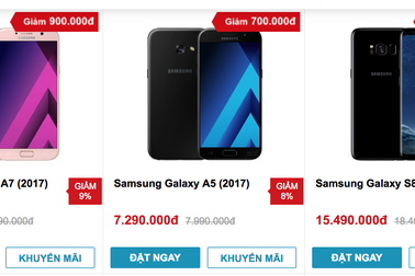 Nhiều thiết bị di động cao cấp giảm giá nhân ngày 20/10