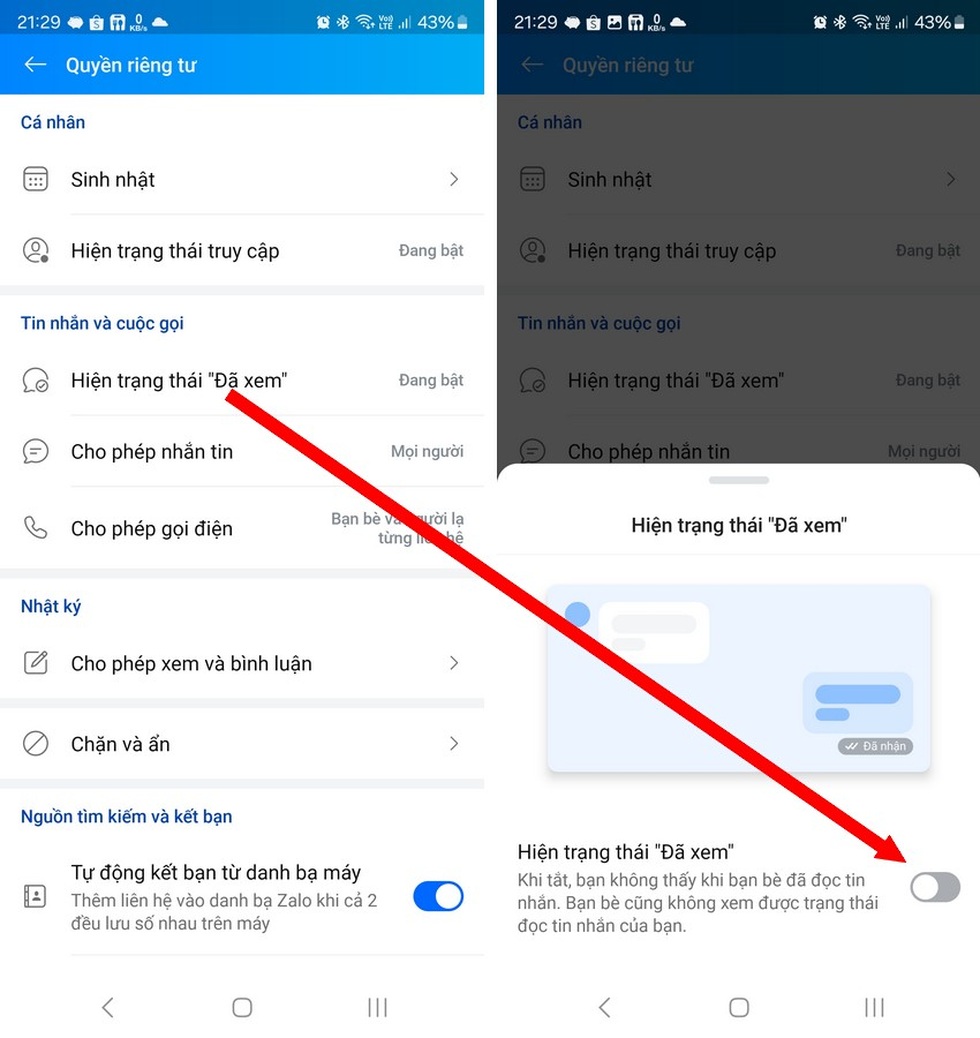 Cách đọc tin nhắn trên Zalo và Facebook Messenger mà người gửi không biết - 6