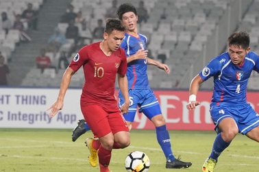 U19 Indonesia đánh bại Đài Bắc Trung Hoa tại giải U19 châu Á