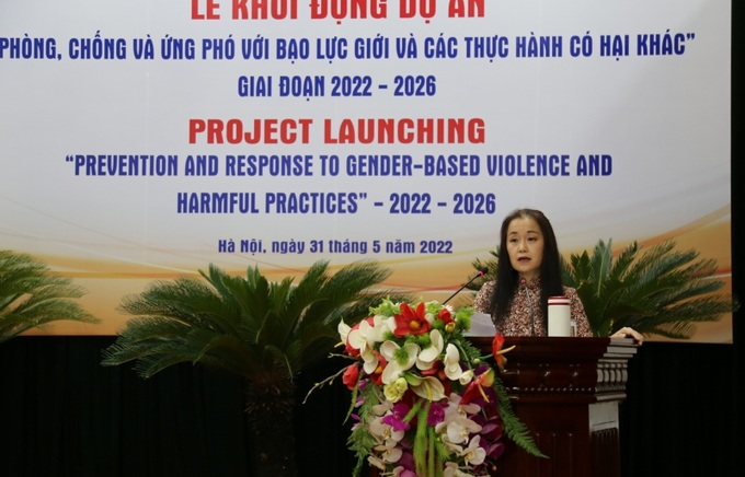 Bà Naomi Kitahara,Trưởng đại diện UNFPA tại Việt Nam cho biết: Giải quyết bạo lực trên cơ sở giới và các thực hành có hại là một trong ba trụ cột chính trong Kế hoạch Chiến lược mới của UNFPA cho giai đoạn 2022-2025.