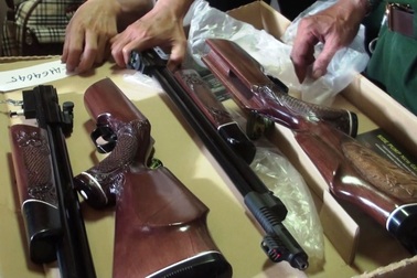 45 khẩu súng hơi cất giấu trên tàu chở thạch cao