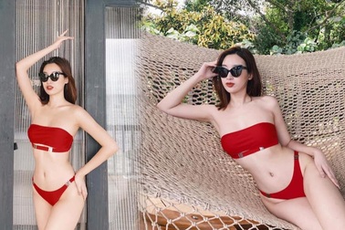 Hoa hậu Đỗ Mỹ Linh khoe dáng với bikini chào hè