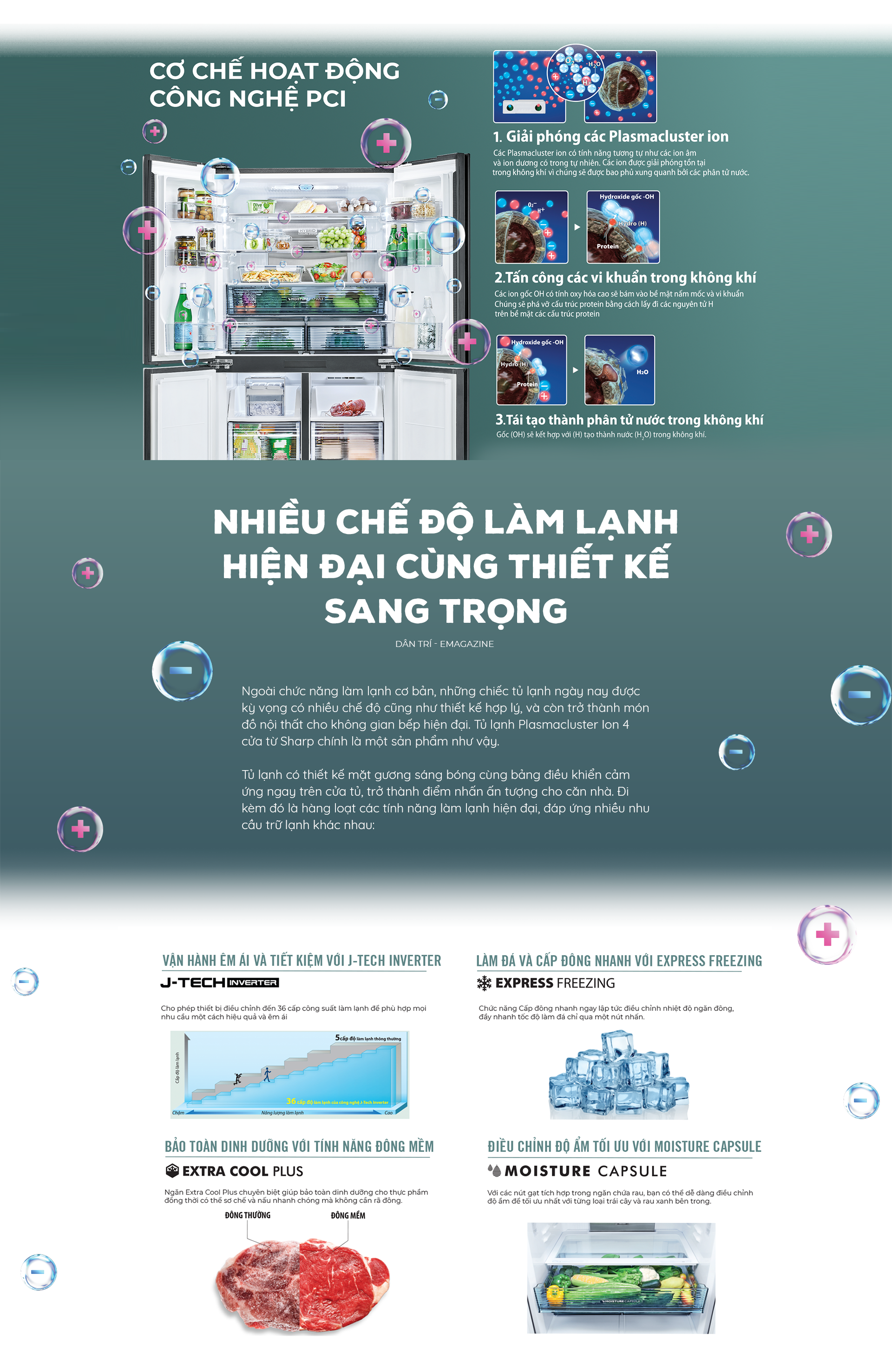 Sharp giới thiệu tủ lạnh chủ động diệt khuẩn bằng Plasmacluster Ion - 5 Sharp giới thiệu tủ lạnh chủ động diệt khuẩn bằng Plasmacluster Ion - 5