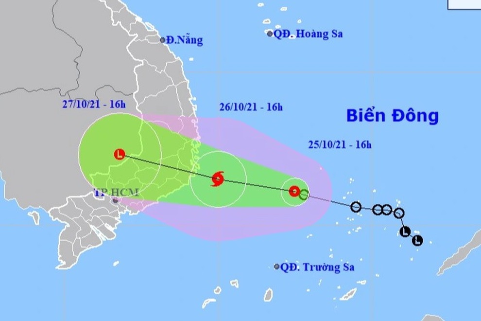 Áp thấp nhiệt đới hướng vào các tỉnh Khánh Hòa - Ninh Thuận - 1 Áp thấp nhiệt đới hướng vào các tỉnh Khánh Hòa - Ninh Thuận - 1