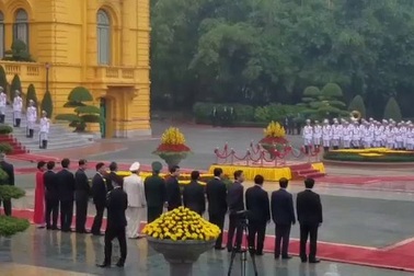 Tại Phủ Chủ tịch, lễ đón chính thức Tổng thống Trump sẵn sàng