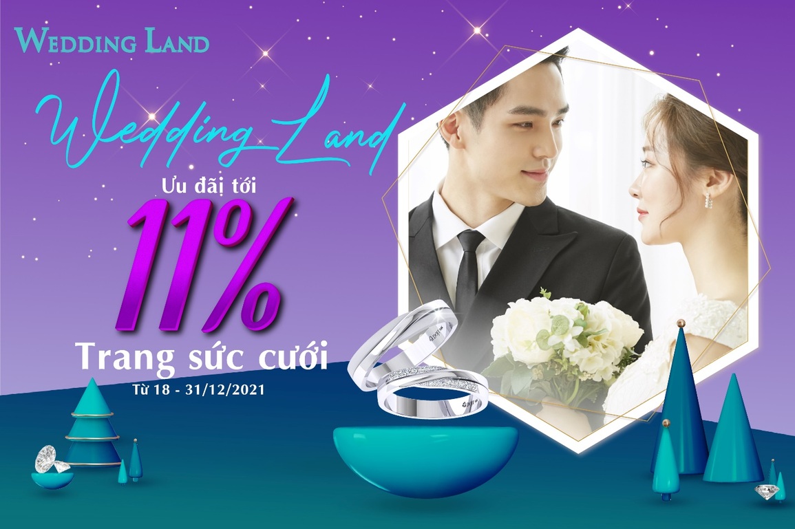 Wedding Land ưu đãi 11% khi mua trang sức cưới - 1 Wedding Land ưu đãi 11% khi mua trang sức cưới - 1