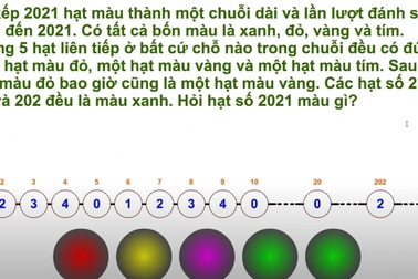 Thử tài của bạn: Lời giải bài toán "Tràng hạt tứ sắc"