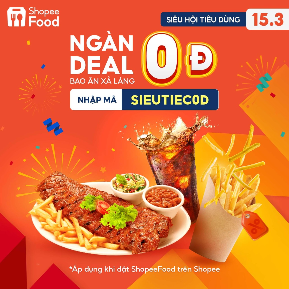 Khuyến mãi Siêu hội tiêu dùng 15/3 - Siêu tiệc 0 đồng trên Shopee - 2 Khuyến mãi Siêu hội tiêu dùng 15/3 - Siêu tiệc 0 đồng trên Shopee - 2