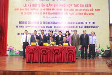 Lễ ký kết Biên bản ghi nhớ hợp tác giữa Bộ Công thương - tỉnh Bắc Ninh - Samsung Việt Nam