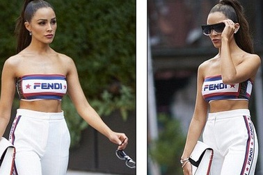 Olivia Culpo khoe cơ bụng săn chắc