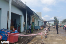 Cháy ki ốt trong Cảng cá Quy Nhơn, một người tử vong