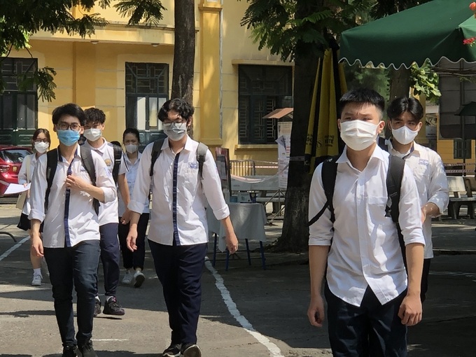 Thí sinh tham dự kỳ thi tốt nghiệp THPT 2021, đợt 1.