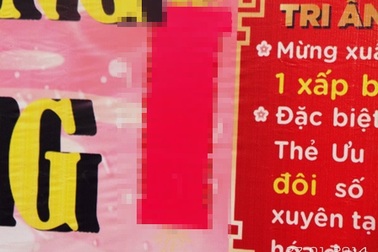 Quảng cáo của BigC Thanh Hóa có hình bánh pháo nổ