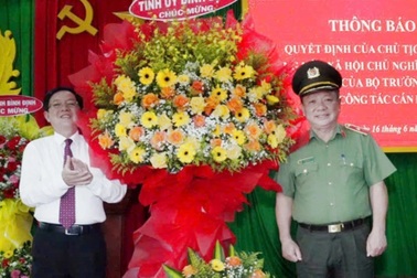Tân Giám đốc Công an tỉnh Bình Định được thăng hàm Thiếu tướng