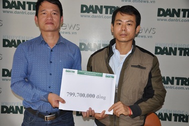 Gần 800 triệu đồng đến với hai bố con anh Phan Văn Vũ
