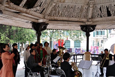 Nhà Kèn vườn hoa Lý Thái Tổ xuống cấp nghiêm trọng