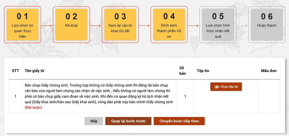 Cách đăng ký khai sinh trực tuyến cho trẻ trên Cổng dịch vụ công Quốc gia - 8 Cách đăng ký khai sinh trực tuyến cho trẻ trên Cổng dịch vụ công Quốc gia - 8