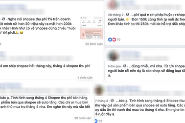 "Chủ shop" online than trời trên mạng xã hội vì Shopee bất ngờ thu phí
