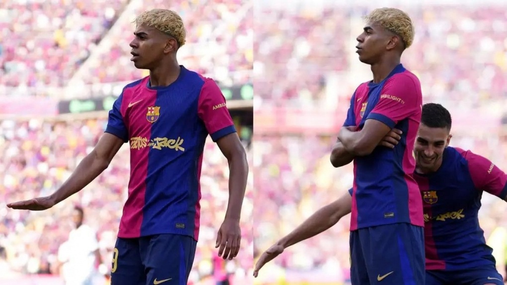 Lamine Yamal gây sốt khi ăn mừng chế giễu C.Ronaldo và Mbappe - 1 Lamine Yamal gây sốt khi ăn mừng chế giễu C.Ronaldo và Mbappe - 1