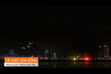 Tác phẩm "Cá chép hóa rồng" đoạt giải Khuyến khích cuộc thi trình diễn pháo hoa trên máy tính 2016