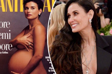 Demi Moore nói về bức ảnh “bà bầu khỏa thân” trên trang bìa Vanity Fair