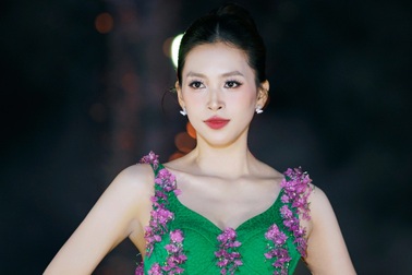 Tiểu Vy khoe nhan sắc nổi bật, thần thái cuốn hút khi trình diễn ở quê nhả